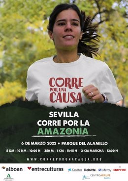 Cartel de la carrera solidaria 'Corre por una causa'.