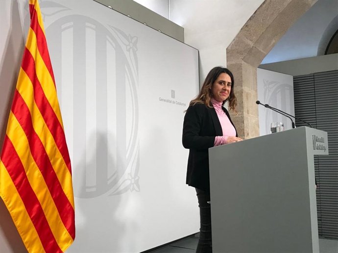 La portavoz del Govern, Patrícia Plaja, en rueda de prensa posterior al Consell Executiu