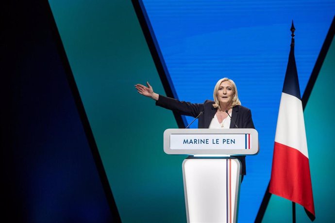 La candidata del ultraderechista Agrupación Nacional, Marine Le Pen. 