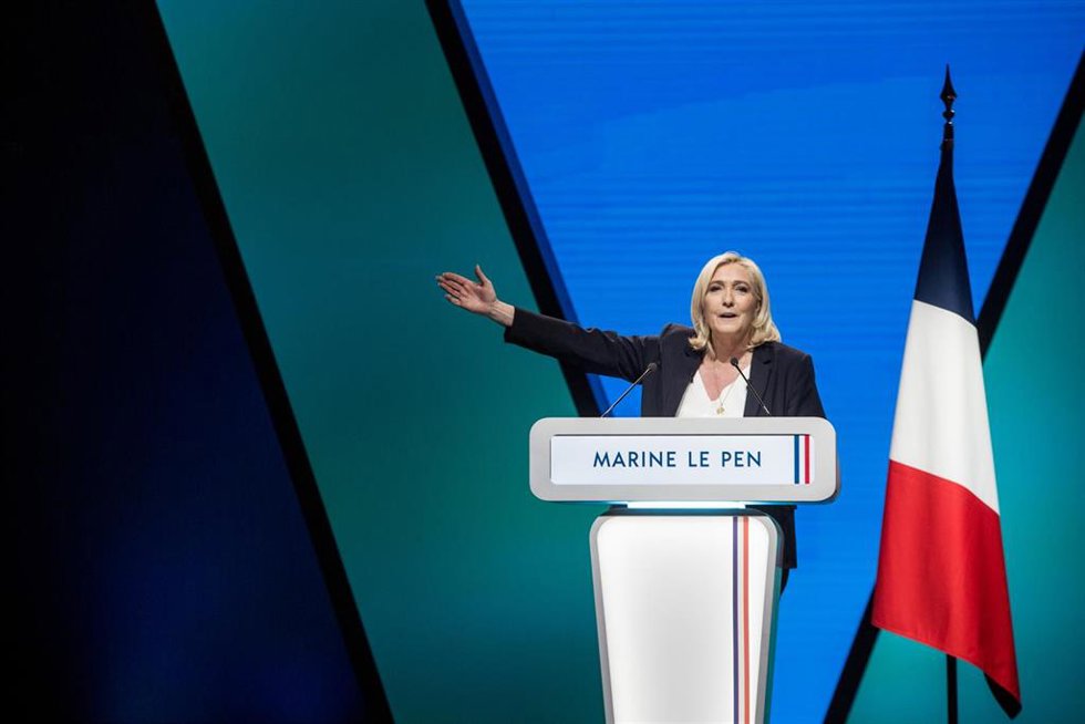 La candidata del ultraderechista Agrupación Nacional, Marine Le Pen.