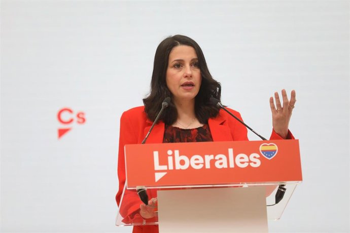 La líder de Cs, Inés Arrimadas. 