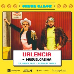 Cartel del concierto de Ojete Calor en Valncia