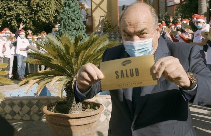 Foto de Federico Beltrán en la celebración de Navidad 2021 en la empresa Famadesa.