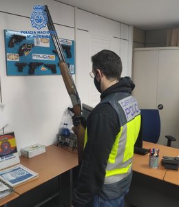 La escopeta utilizada en la pelea.