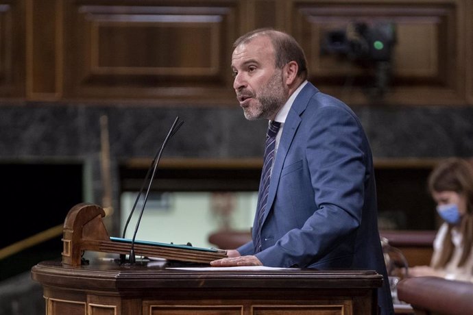 Archivo - El diputado del Grupo Plural, Josep Pags, interviene en una sesión plenaria en el Congreso de los Diputados.