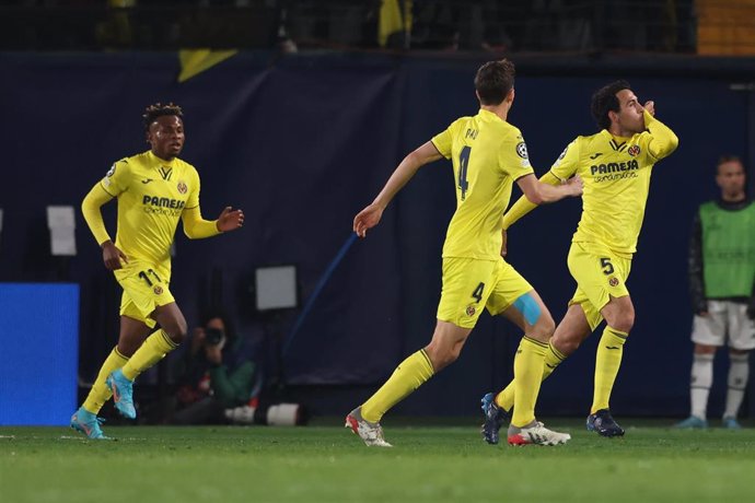 Dani Parejo celebra el gol marcado ante la Juventus