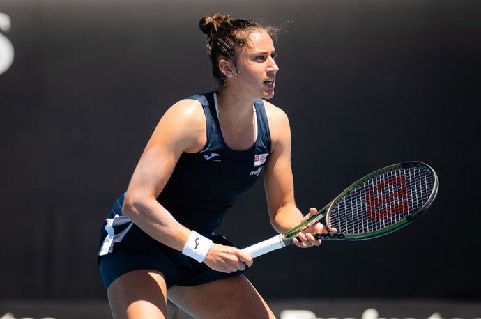 Archivo - Sara Sorribes Tormo of Spain in action during the second round of the 2022 Australian Open Grand Slam tennis tournament against Marta Kostyuk of Ukraine