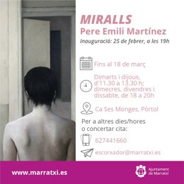 Cartel de la exposición 'Miralls' del artista Pere Emili Martínez.