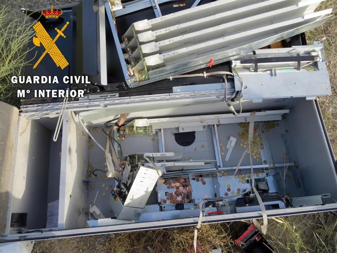 Restos de uno de los robos.