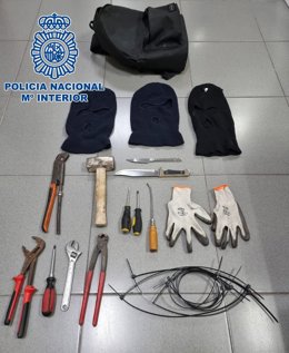 Material incautado al detenido
