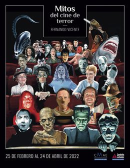 Cartel de 'Mitos del Cine de Terror' del ilustrador Fernando Vicente.