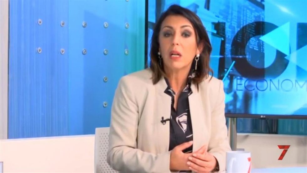 La presidenta del Parlamento de Andalucía, Marta Bosquet, durante su entrevista con 7TV.