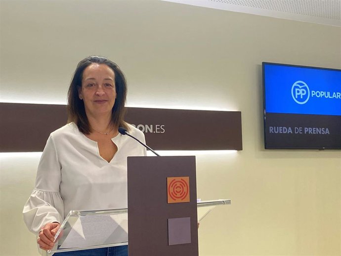 La diputada portavoz de Hacienda del PP en las Cortes de Aragón, Carmen Susín.