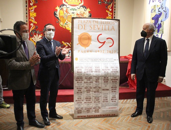 El empresario Ramón Valencia, en la presentación de los carteles taurinos de Sevilla de esta temporada.