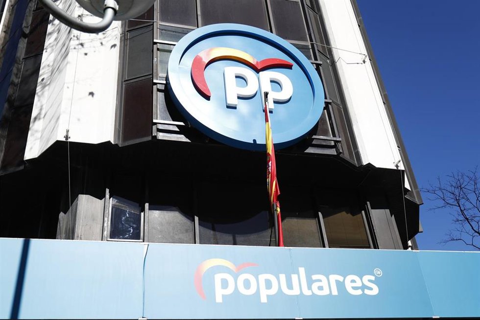 Sede del Partido Popular en la calle Génova, a 22 de febrero de 20222, en Madrid (España).
