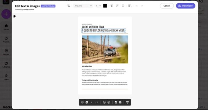 Acción rápida de PDF en Adobe Creative Cloud Express