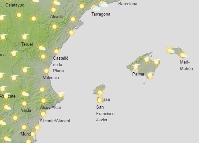 El tiempo, este jueves, en BAleares.