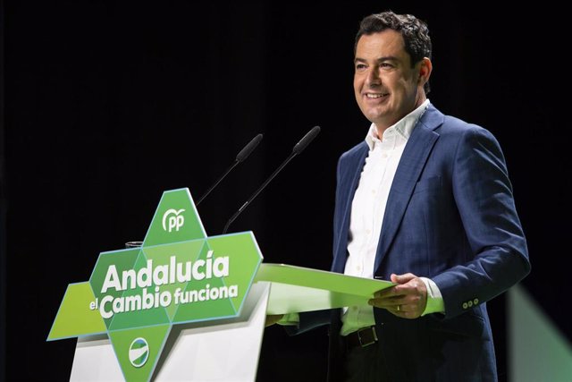 Archivo - El presidente del PP-A y presidente de la Junta de Andalucía, Juanma Moreno