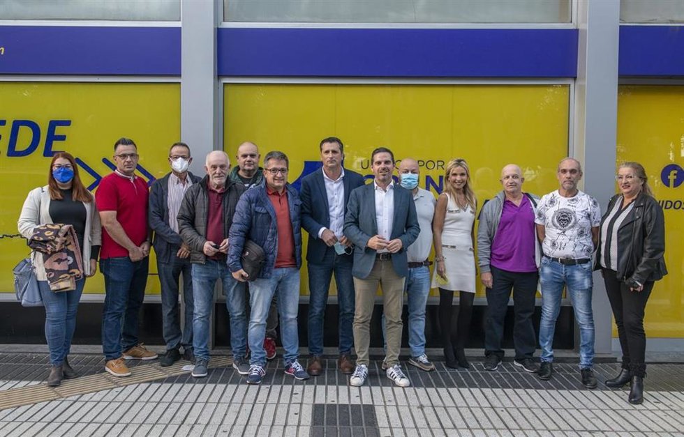 Consejo Local de Gáldar de UxGC, presidido por Blas Díaz