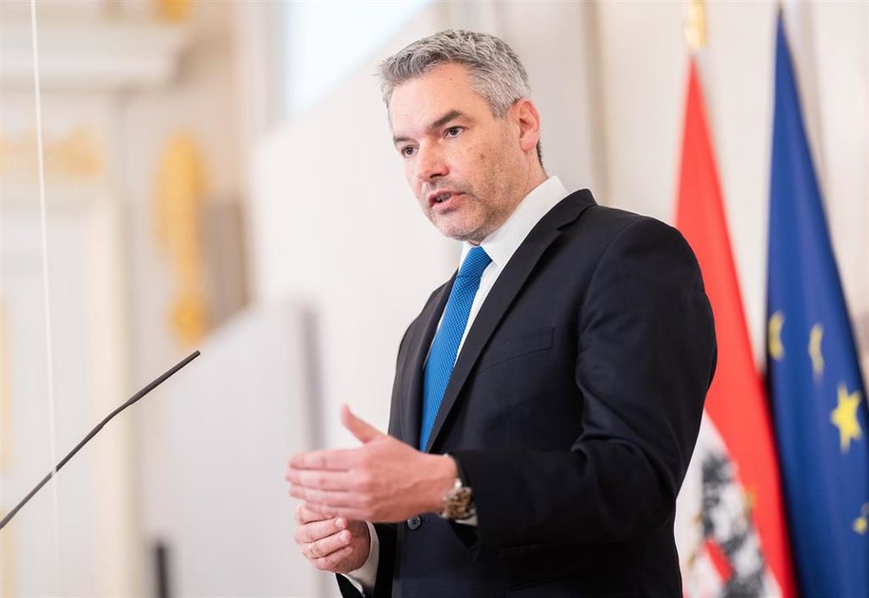 El canciller de Austria, Karl Nehammer. 
