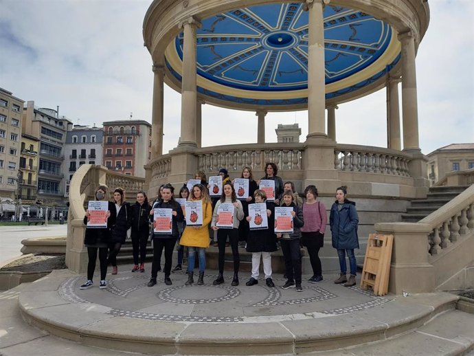 Representantes del movimiento feminista, tras la rueda de prensa