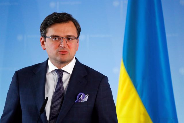 Archivo - Dimitro Kuleba, ministro de Exteriores de Ucrania, en una rueda de prensa en Berlín