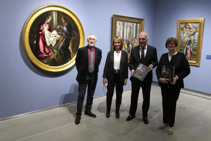 Presentación de la exposición 'El Greco. Los pasos de un genio', en el Museo Goya de Fundación Ibercaja, en Zaragoza.