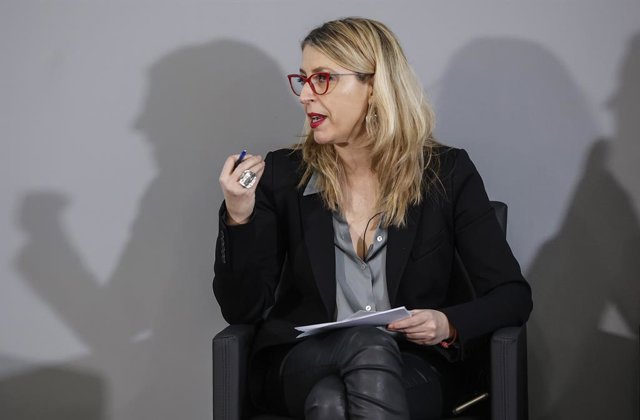 La eurodiputada María Eugenia Rodríguez Palop; interviene en el encuentro informativo 'El Futuro está en tus manos. Transición Ecológica, un reto de todos', en Fundación Bancaja , a 24 de febrero de 2022, en Valencia, Comunidad Valenciana, (España). Este 