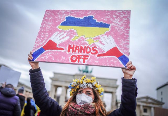 Manifestación de apoyo a Ucrania en Berlín