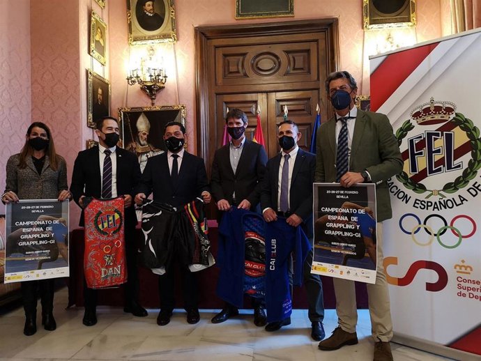 Presentación de los campeonatos de España de 'Grappling' que se van a celebrar en Sevilla.