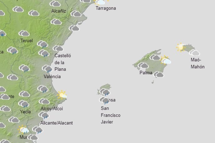 El tiempo para hoy, viernes 25 de febrero, en Baleares.