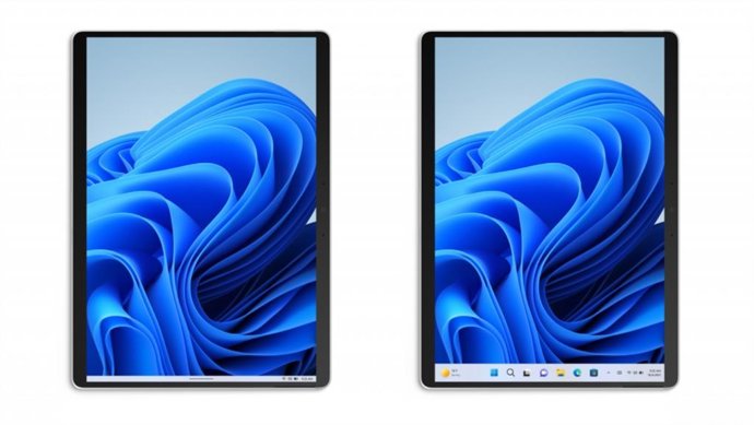 Barra de tareas para tabletas en Windows 11.