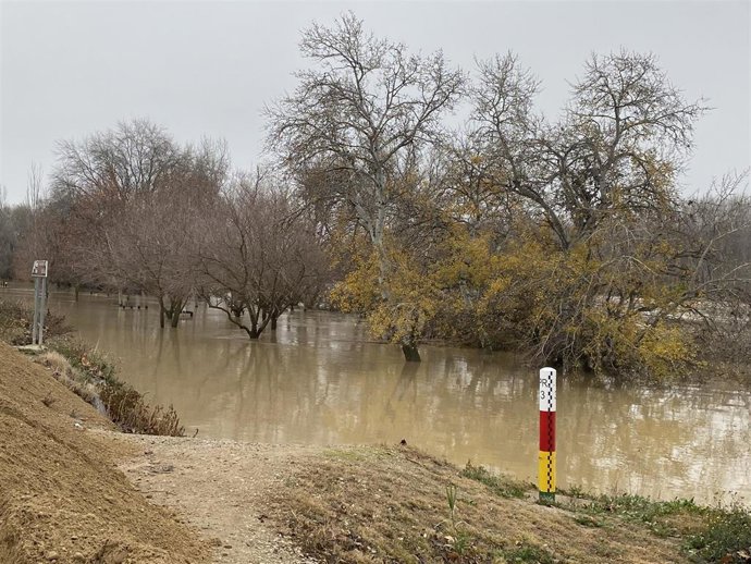 Archivo - El Ebro a su paso por Pradilla.