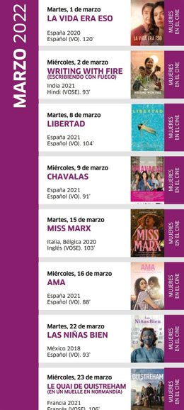 Películas que se proyectarán en la filmoteca Azcona en marzo