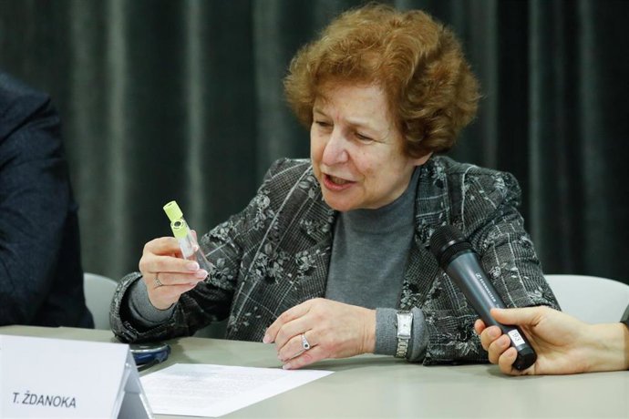 La europarlamentaria letona y miembro del Grupo Verde, Tatjana Zdanoka, visita el Mar Menor