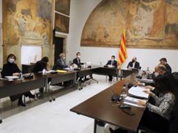 Pleno de la Comisión Rectora de la Formación Profesional (FP), con el presidente del Govern, Pere Aragons; la consellera de la Presidencia, Laura Vilagr, y la de Investigación y Universidades, Gemma Geis, entre otros.