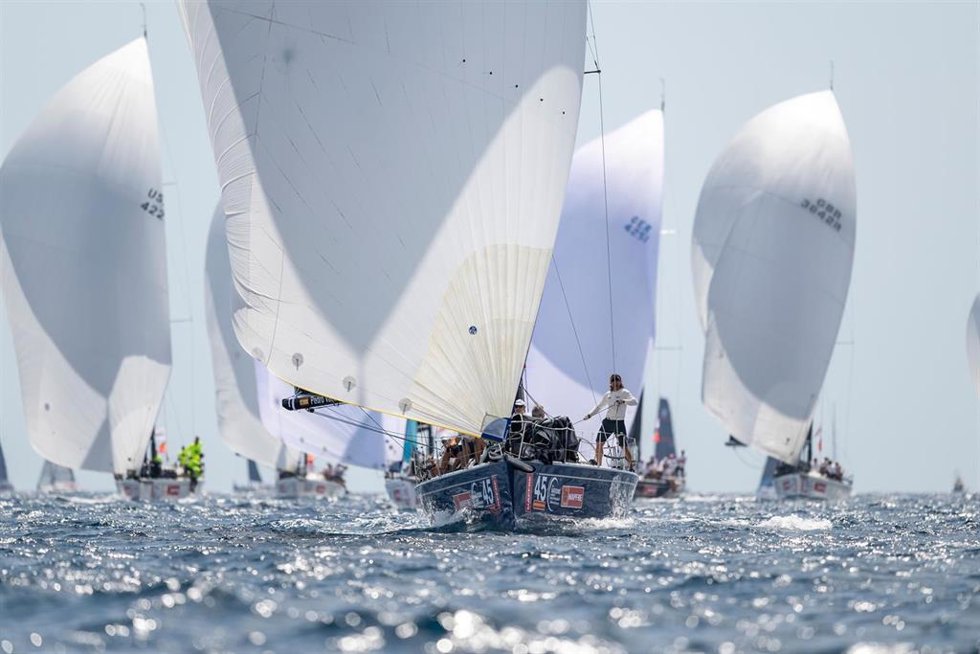 La flota de ClubSwan 42 compitiendo en Palma durante la última edición de la Copa del Rey MAPFRE de vela