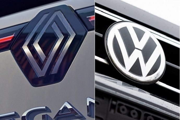 Logos de Renault y Volkswagen