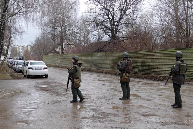 Soldados de la Guardia Nacional de Ucrania. 