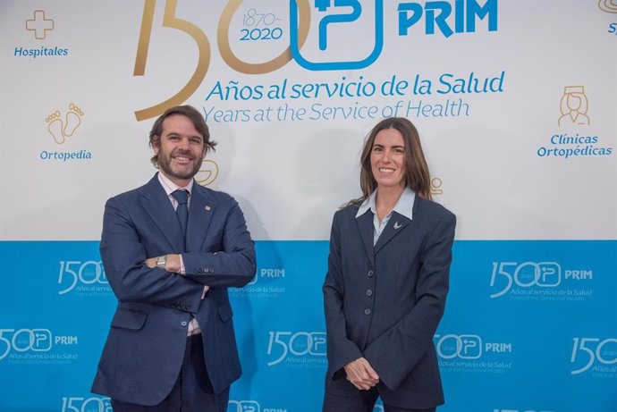 Archivo - Lucia Comenge y Jorge Prim, presidenta y vicepresidente del grupo Prim