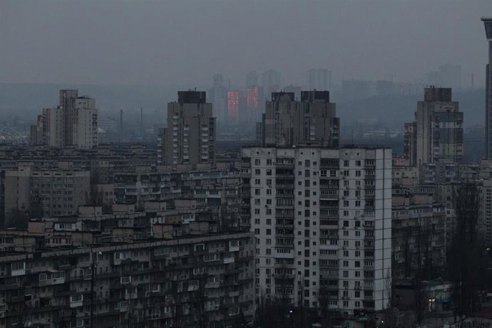 Vista general de una zona residencial en Kiev
