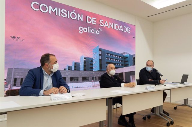 Comisión de Sanidad del PPdeG, con Julio Comesaña, José Manuel Romay Beccaría y Miguel Tellado