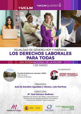 Cartel del seminario 'Los derechos laborales para todas' de la UCLM