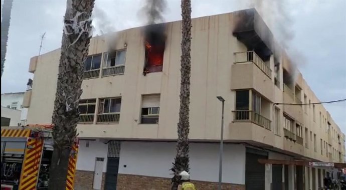 Vivienda incendiada