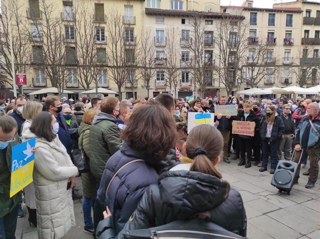 Concentración en apoyo al pueblo ucraniano en Logroño