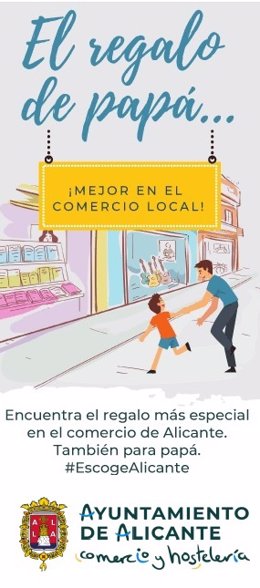 El Ayuntamiento de Alicante, a través de la Concejalía de Comercio y Hostelería, ha impulsado una nueva campaña de promoción de las compras con motivo del Día del Padre