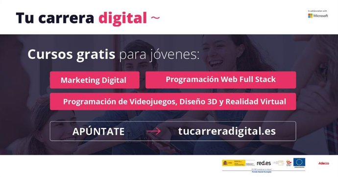 El programa 'Tu carrera digital' capacitará en habilidades digitales a más de 150 jóvenes cántabros