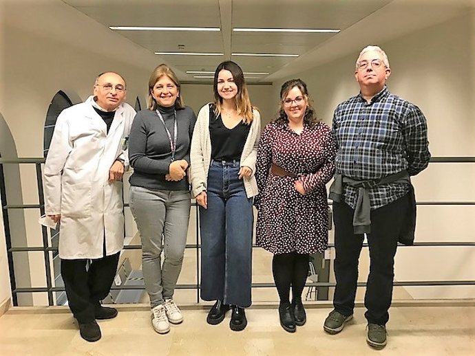 Archivo - De izquierda a derecha: Federico Pallardó, Pilar González-Cabo, Tamara Lapeña- Luzón, Laura R. Rodríguez y Juan Antonio Navarro.
