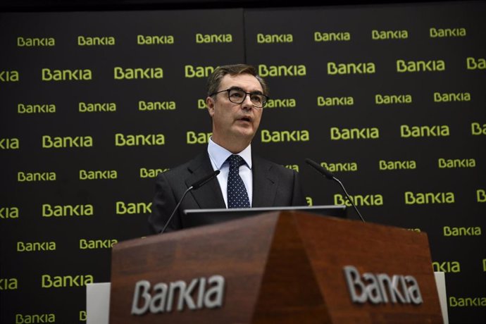 Archivo - El ex consejero delegado de Bankia, José Sevilla, durante su intervención en la presentación de los resultados de la entidad bancaria correspondientes a los primeros nueve meses del año, en Madrid (España), a 28 de octubre de 2019.
