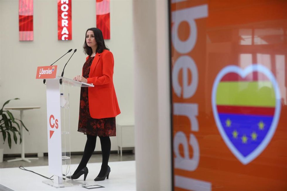 La líder de Cs, Inés Arrimadas, en una foto de archivo.